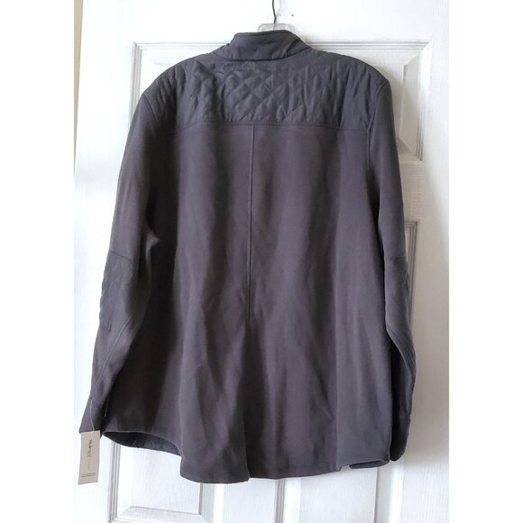 STYLE & CO WOMAN SPORT FLEECE AND QUILTED GRAY JACKET SIZE 3X NWT - Picture 8 of 8